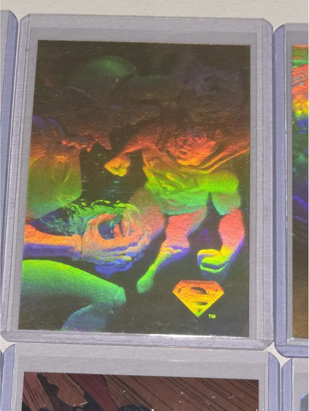 Giant 30 Card Lot Death Of Superman Gold Foil Inserts Holos Fleer Brilliants DC